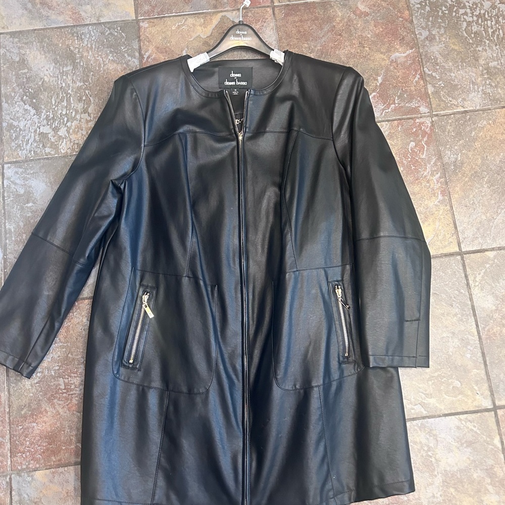 Black Leather Jacket - Dennis Basso